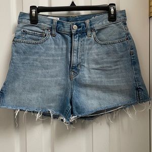 Gap High Waisted Light Wash Denim Shorts